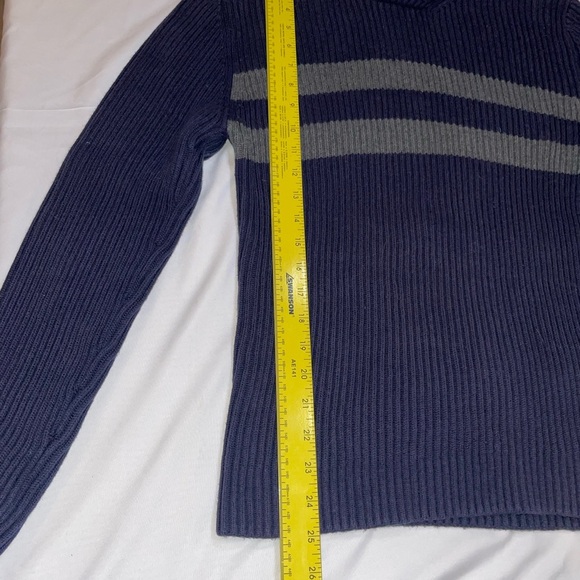 Eddie Bauer Blue and Gray Turtleneck Sweater Size S 100% Cotton - Picture 9 of 10
